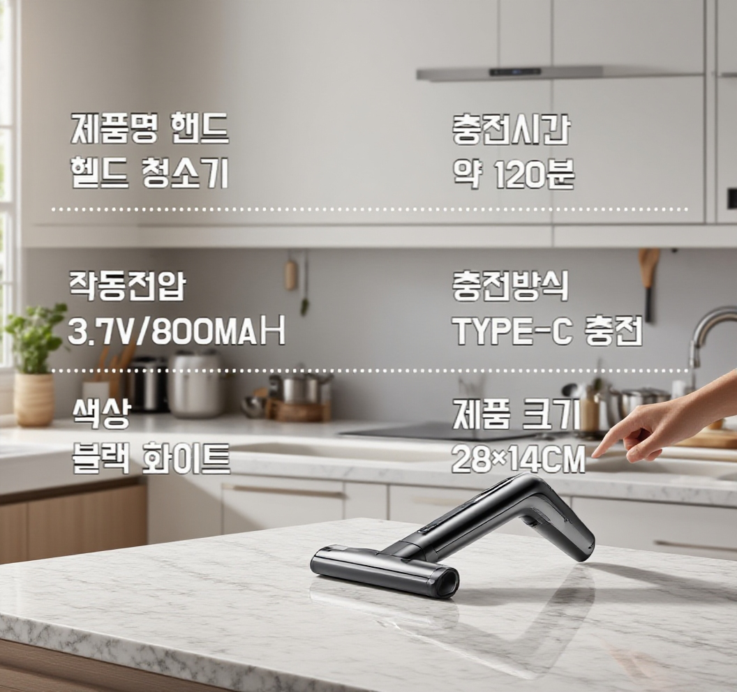 컴팩트한 디자인의 차량용 청소기