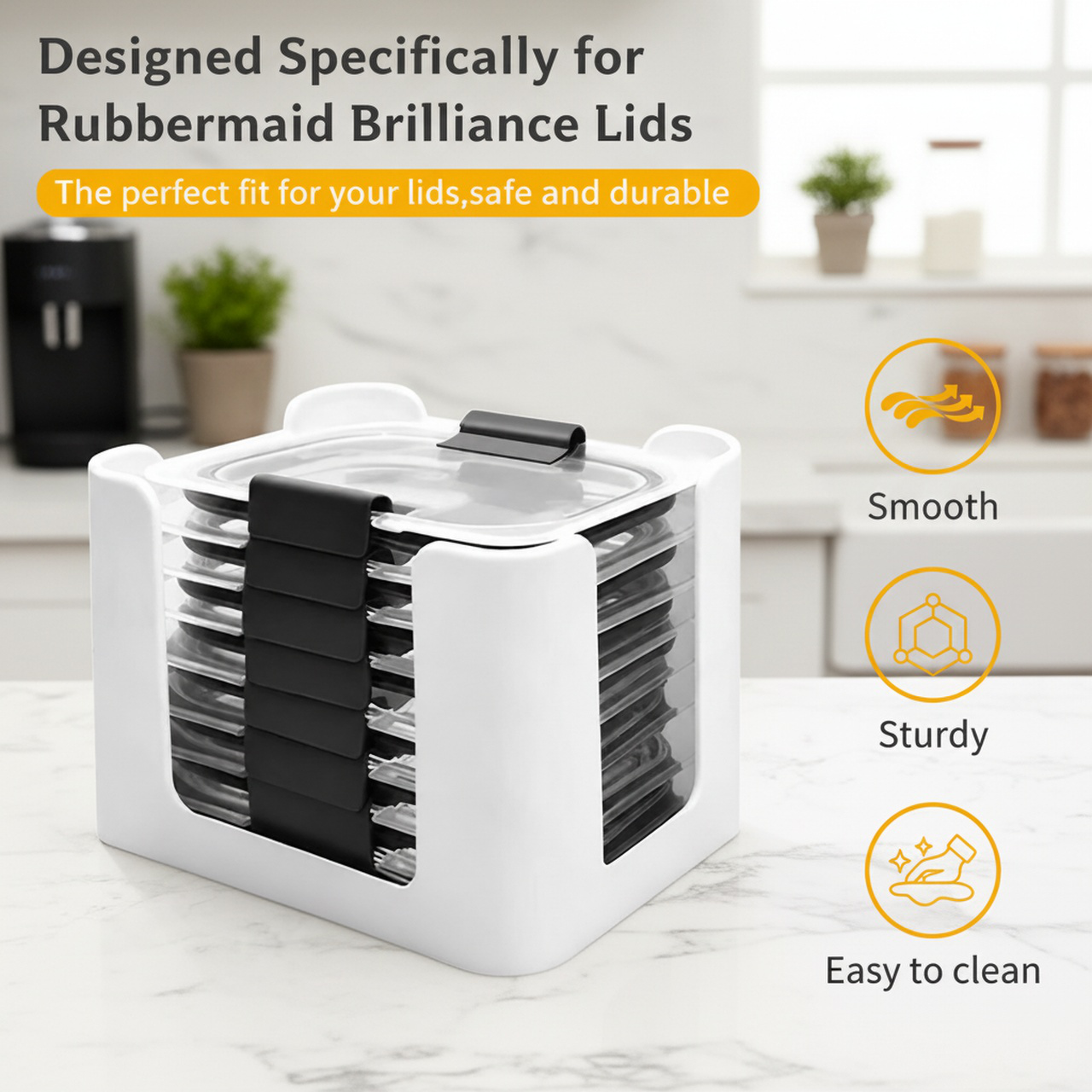 Sturdy and durable lid organizer rack