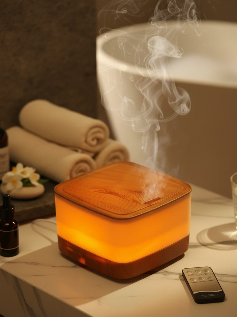 Ultrasonic Mute Humidifier releasing cool mist