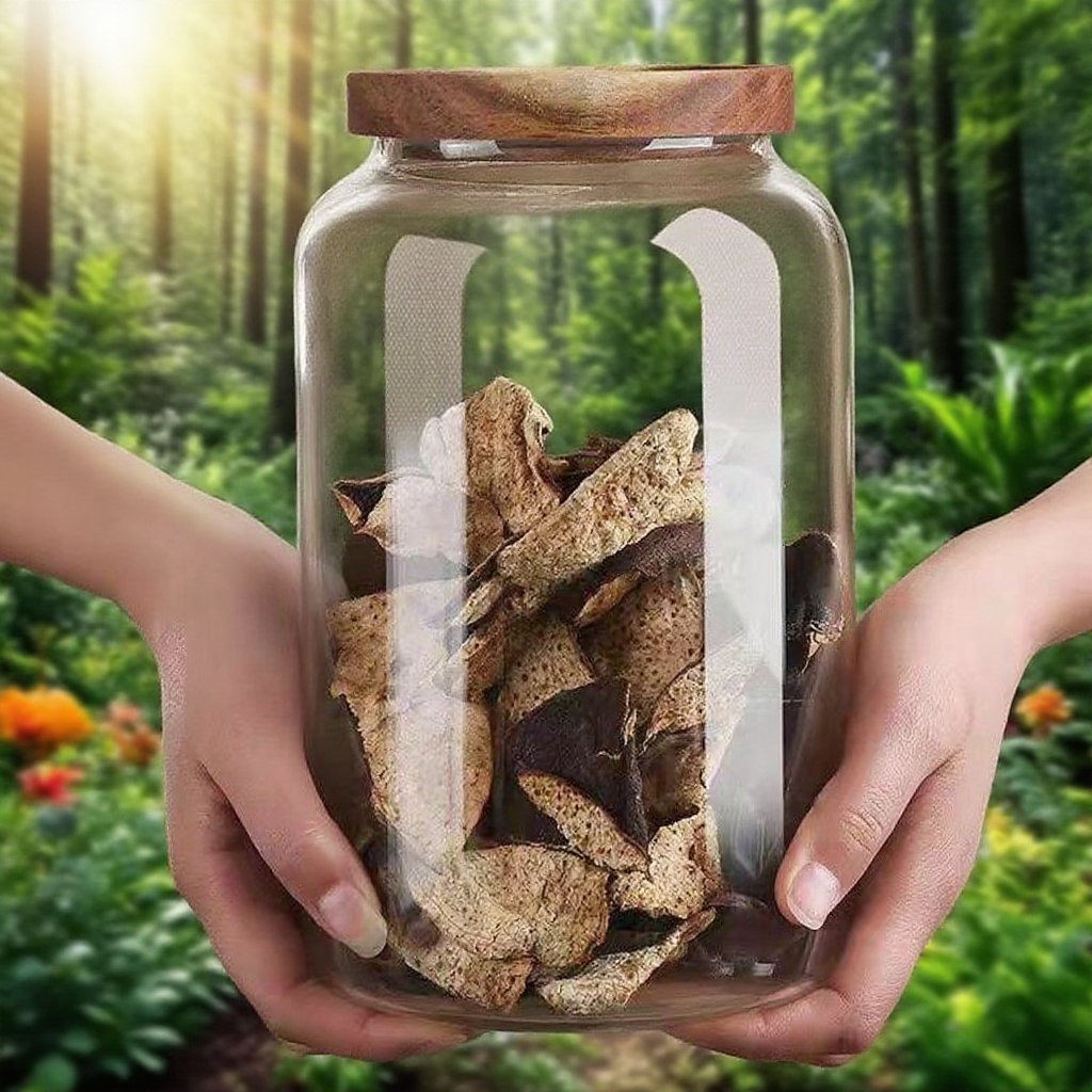 친환경 소재 실목 덮개 유리 저장용기