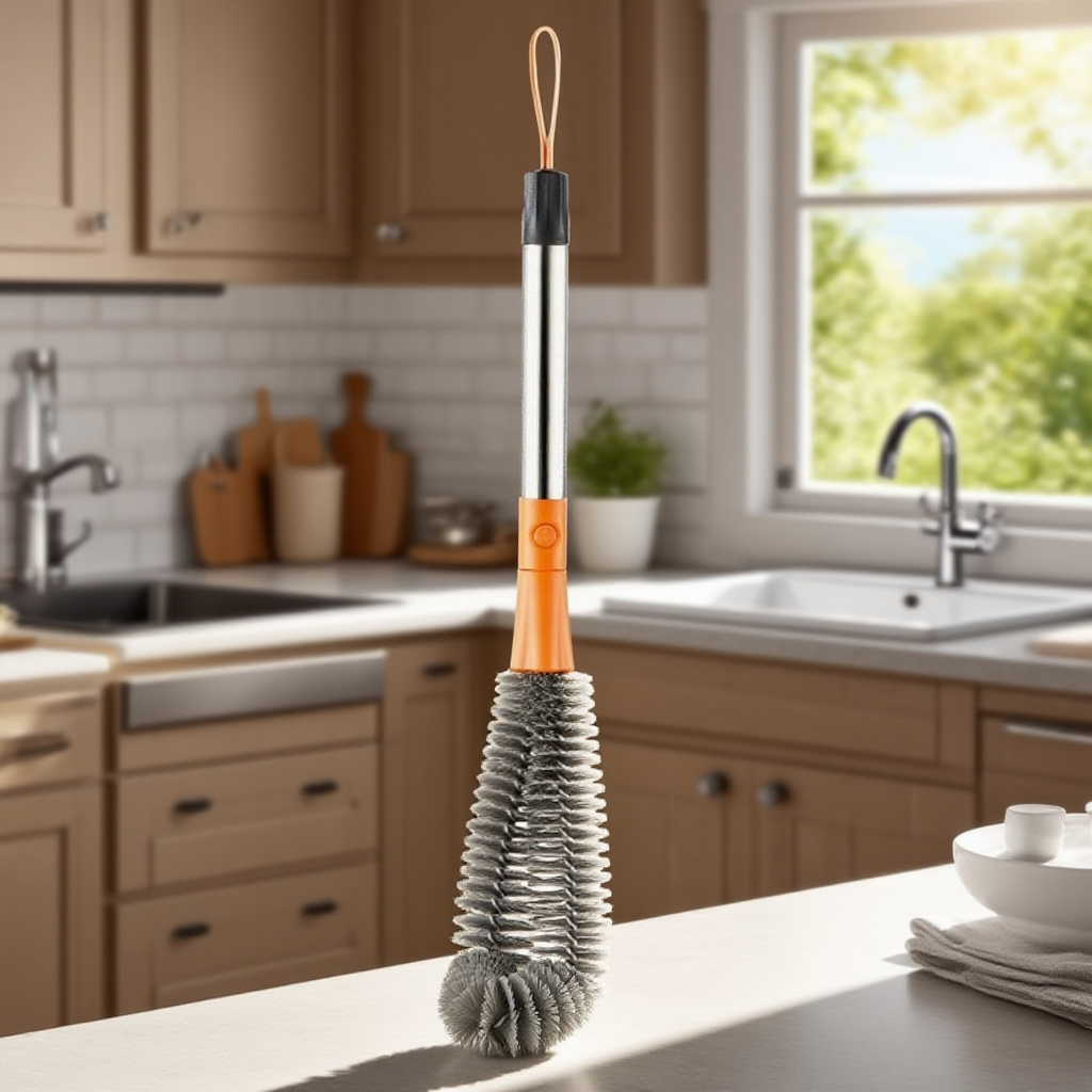 주방 다기능 구부릴 수 있는 부드러운 털 컵 브러시