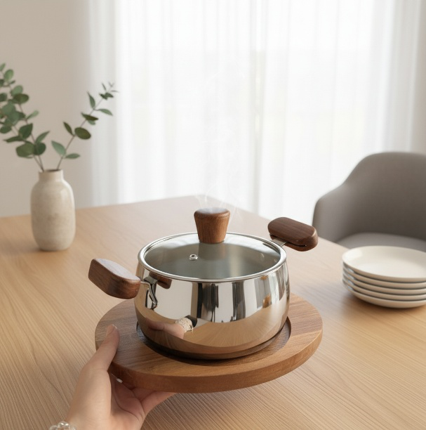 Tapa de olla segura para bebés de acero inoxidable
