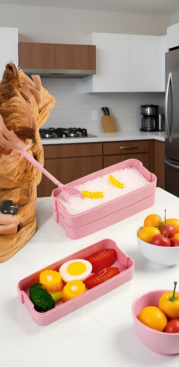 Recipiente Bento con compartimentos separados