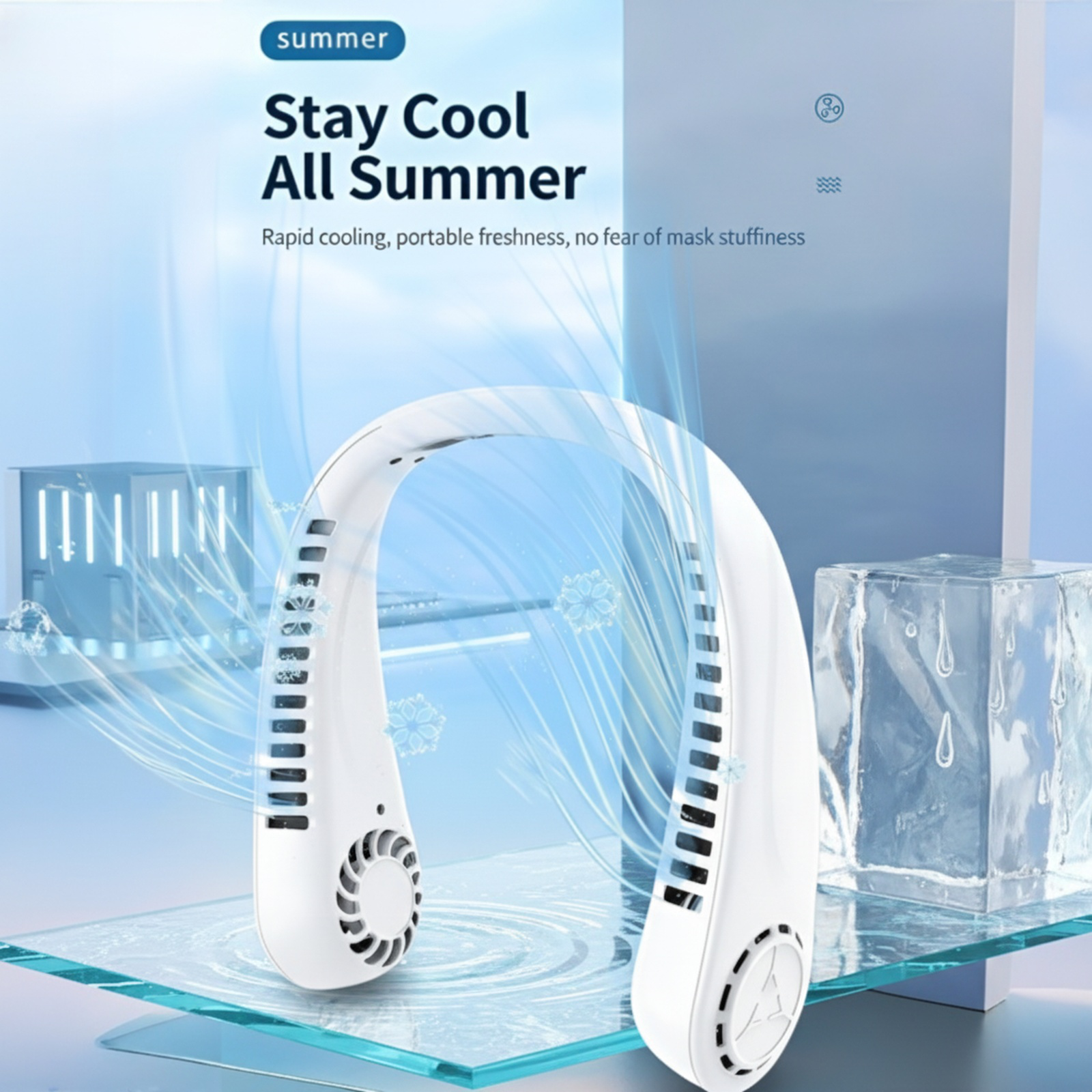 Outdoor Portable Quiet Turbo Neck Fan