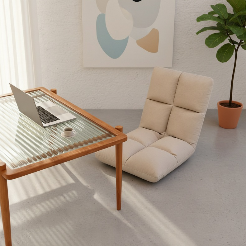 Fauteuil de fenêtre japonais paresseux, chaise tatami à dossier pour une personne
