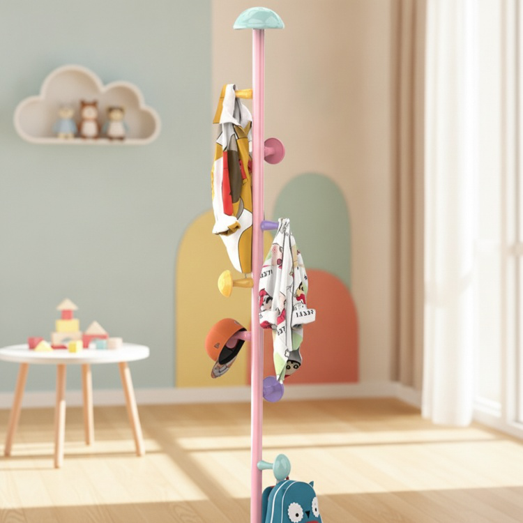 Multifunctional Mushroom Floor Coat Rack Storage Shelf