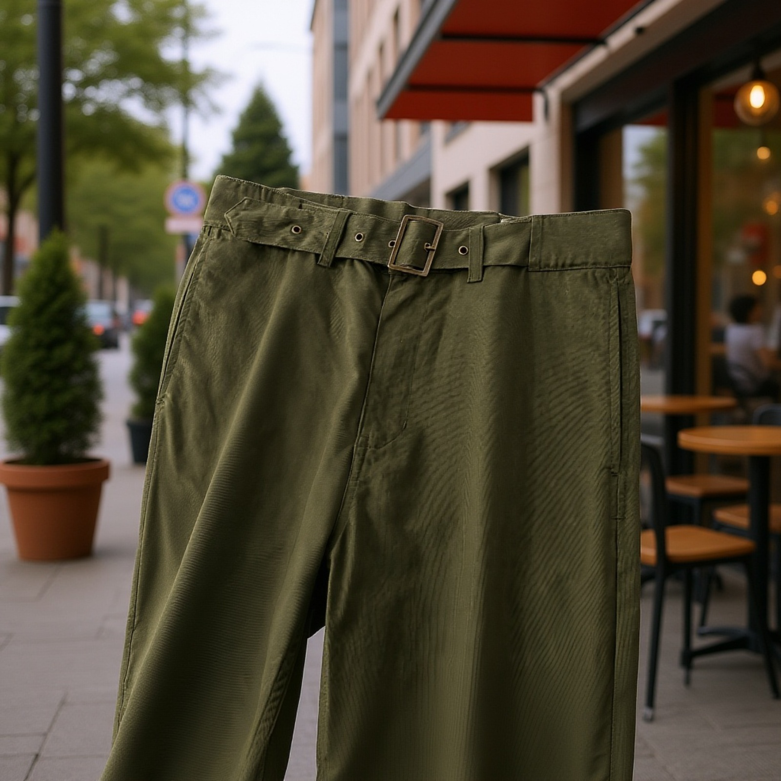 レトロなミリタリースタイルのグルカカジュアルパンツ