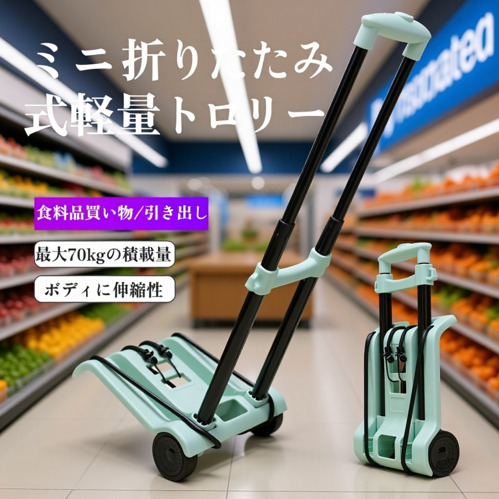 折りたたみ式運搬カート　買い物・荷物運び用