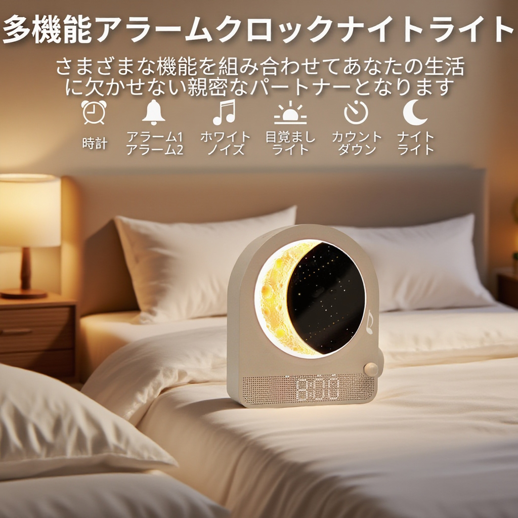 調光機能を備えたベッドサイドランプの明るさ調整