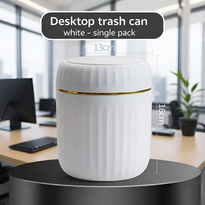 Mini Press Desktop Trash Can