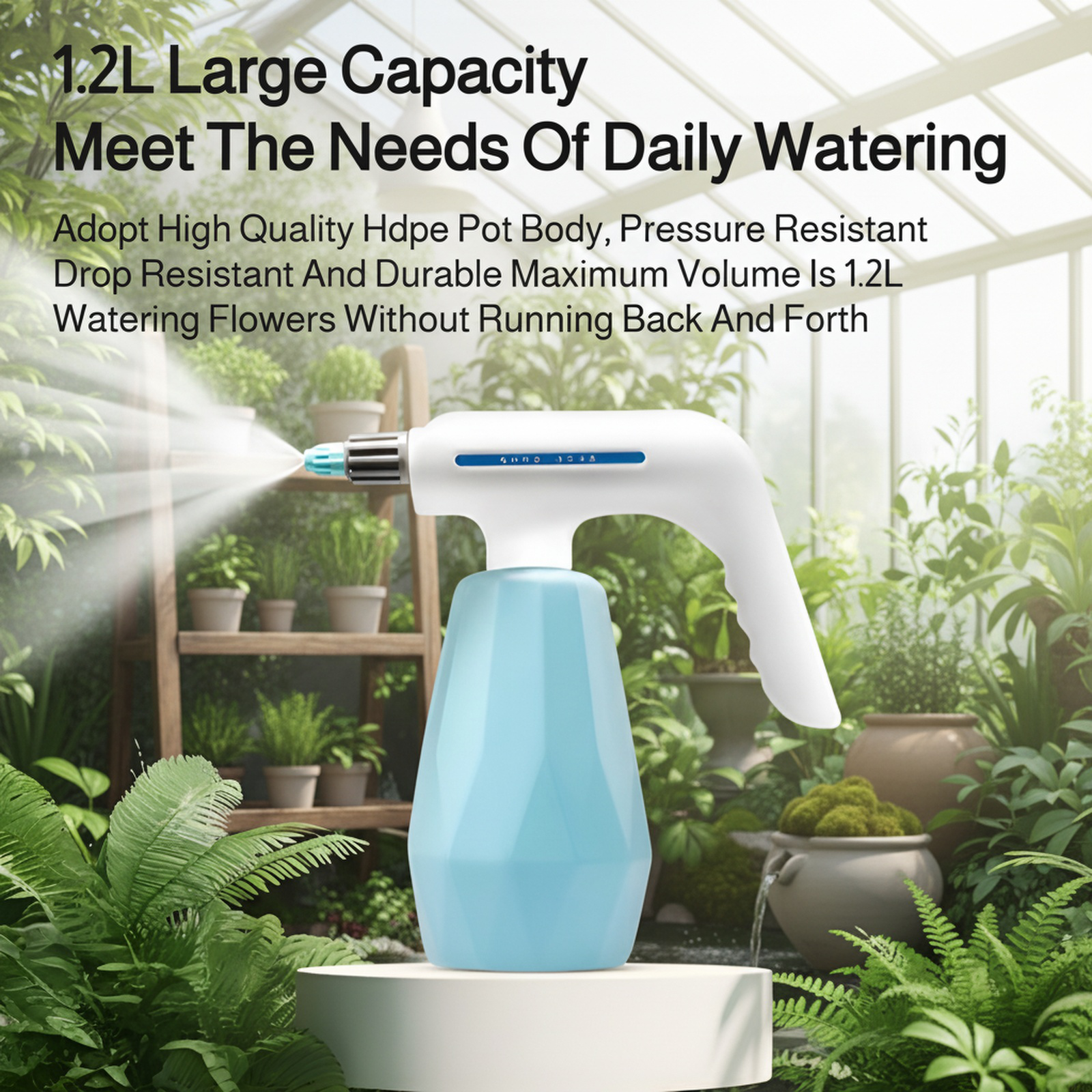 1.2L Multifunctional Electric Sprayer for Watering, Disinfecting, Fertilizing, and Insect Repellent