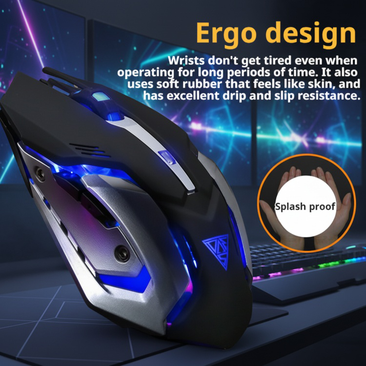 Wired Gaming Mechanical Keyboard and Mouse Set