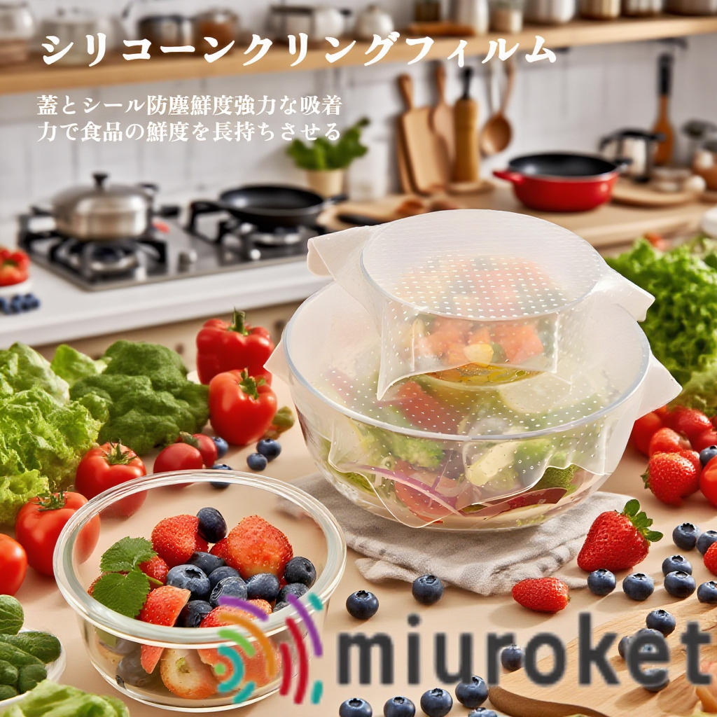 シリコンラップ 密封カバー 食品保存用