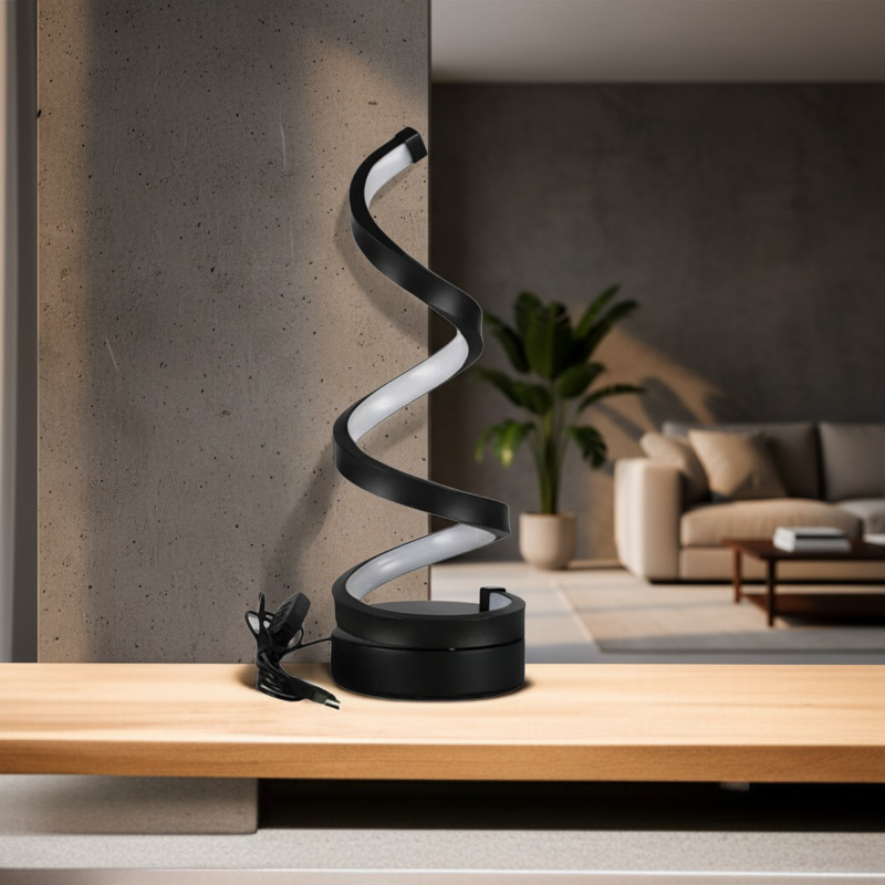 Modern LED desk lamp with flexible arm for reading