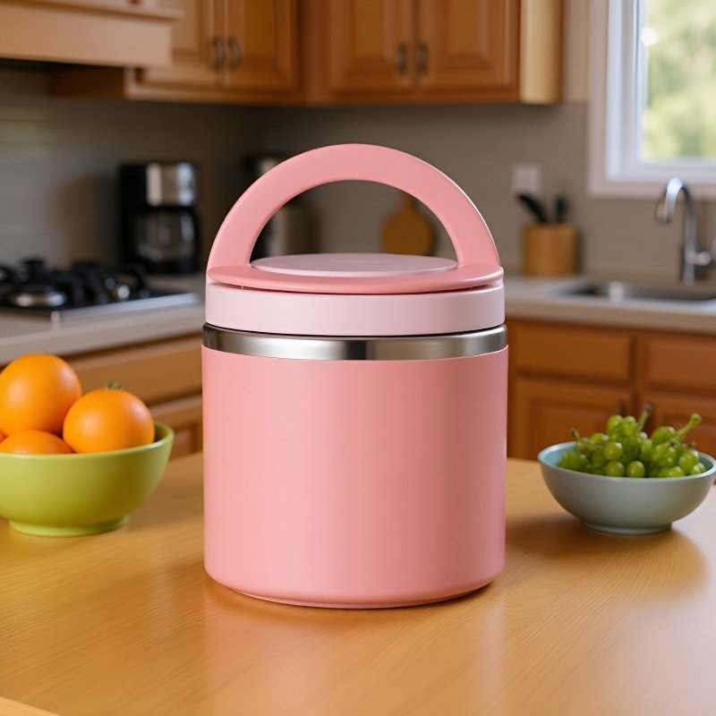 Large Capacity 630ml Portable Food Grade Stainless Steel Insulated Lunch Box