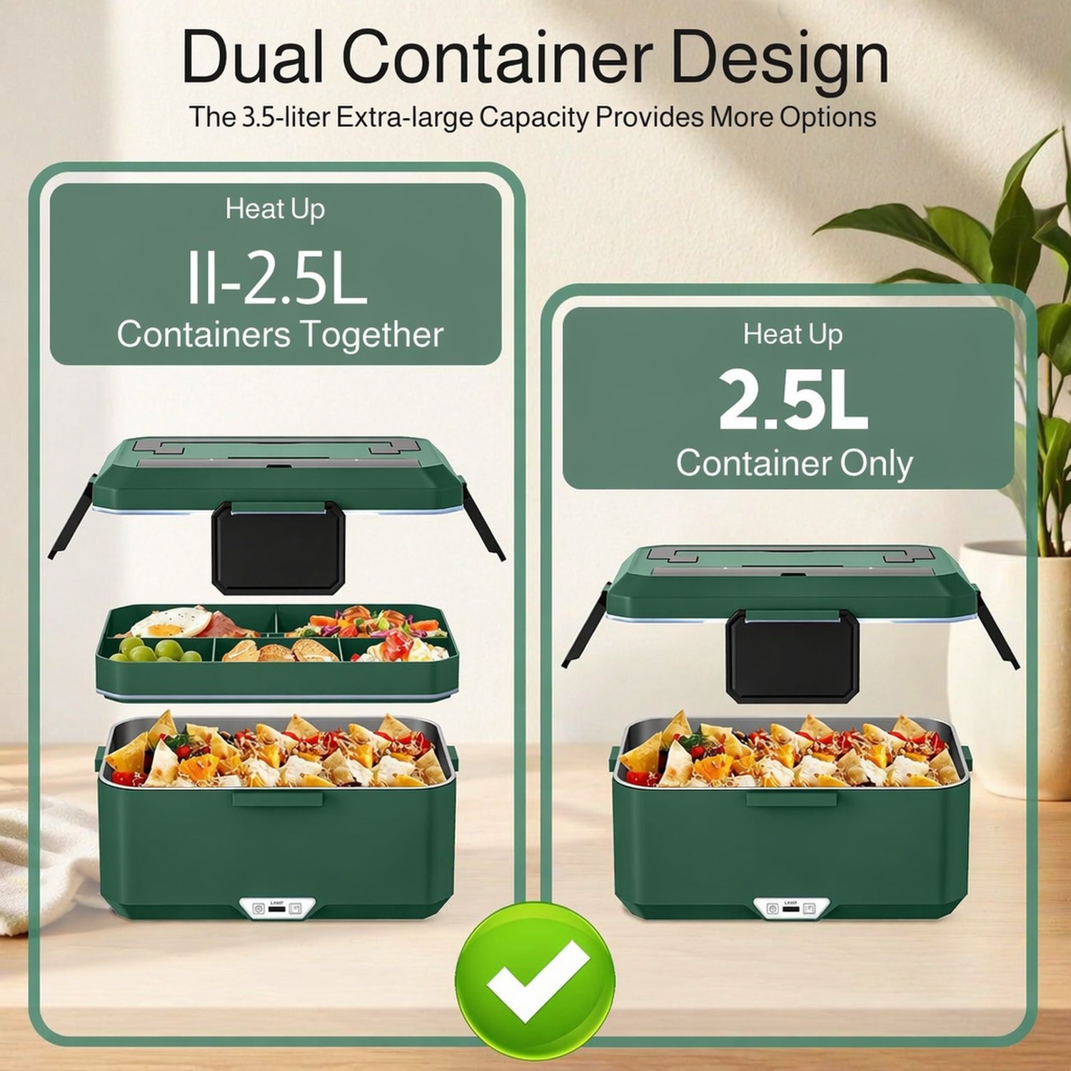 25L lunch box with secure locking mechanism