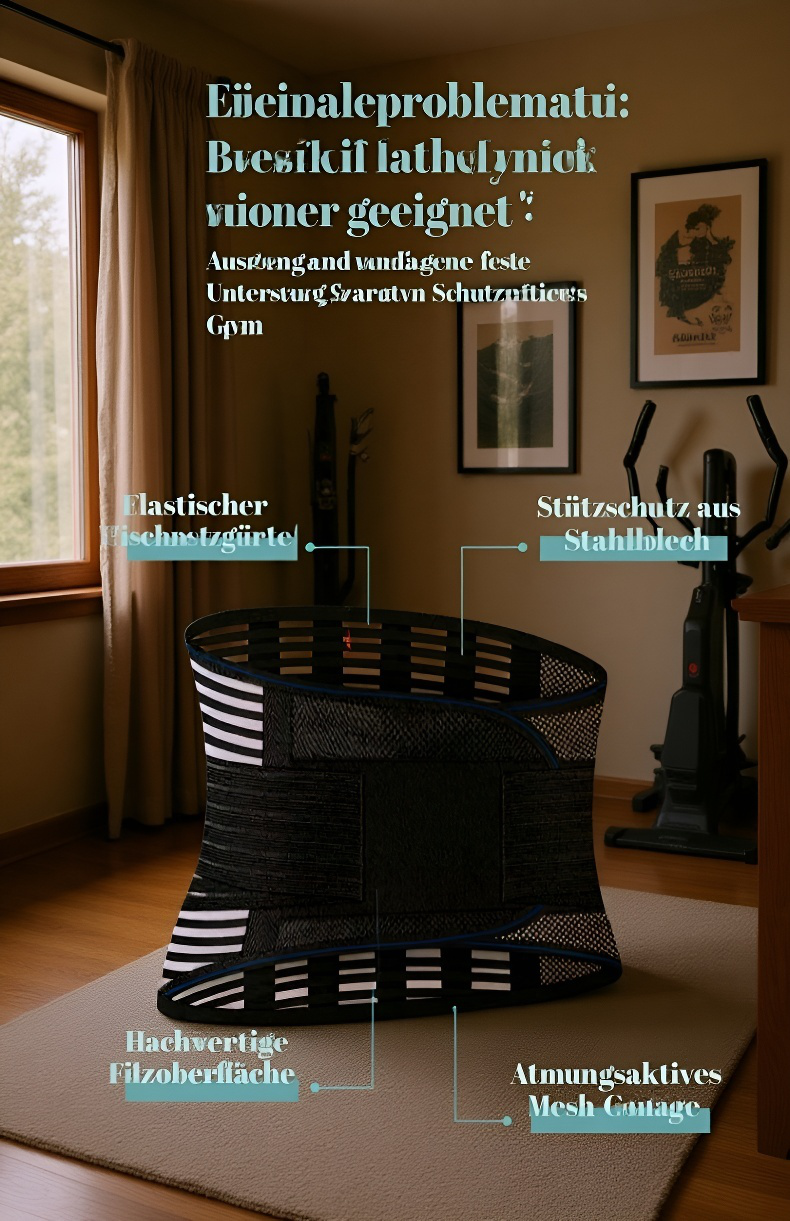 Stabiler Lendenwirbelstützgürtel mit Stahlplatten