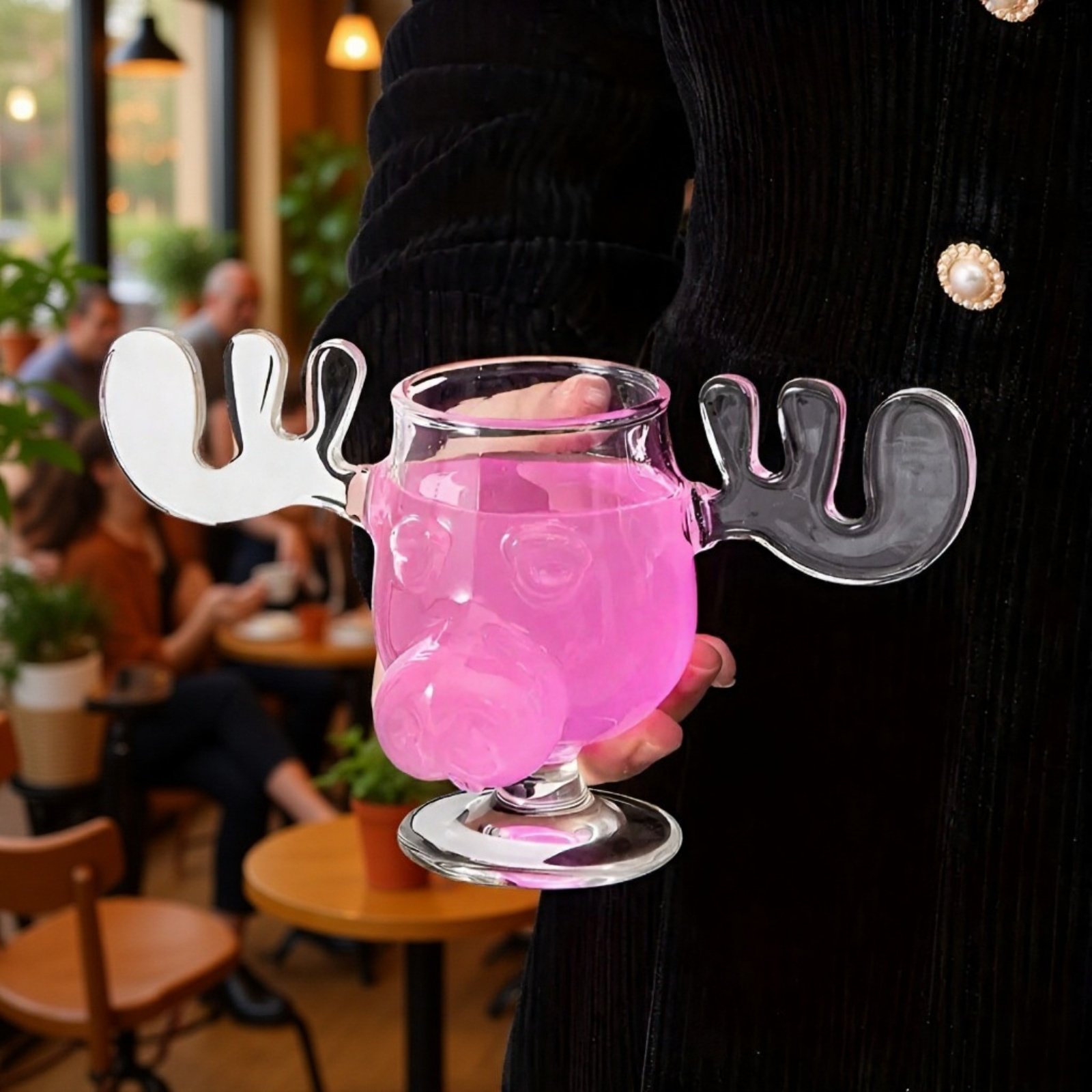 Elegant Christmas wine glass gift idea