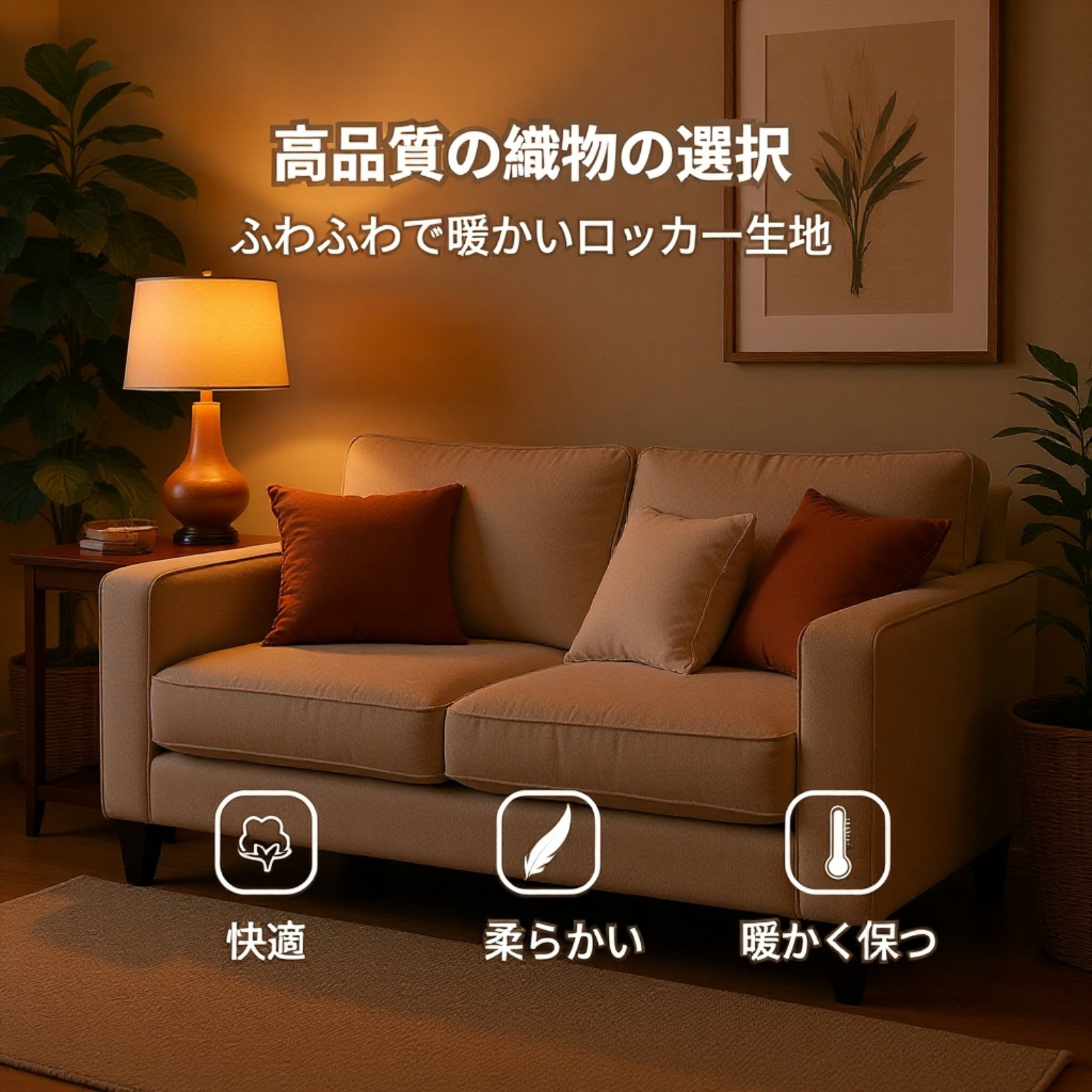 やさしいミルキーホワイト厚手フリース保温フード付きパーカー（秋冬用・女性用）