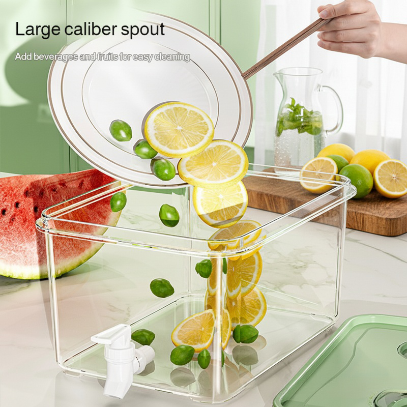 Home Refrigerator Cold Drink Fruit Tea Pitcher, 28ml High Temperature Resistant Glass Jug