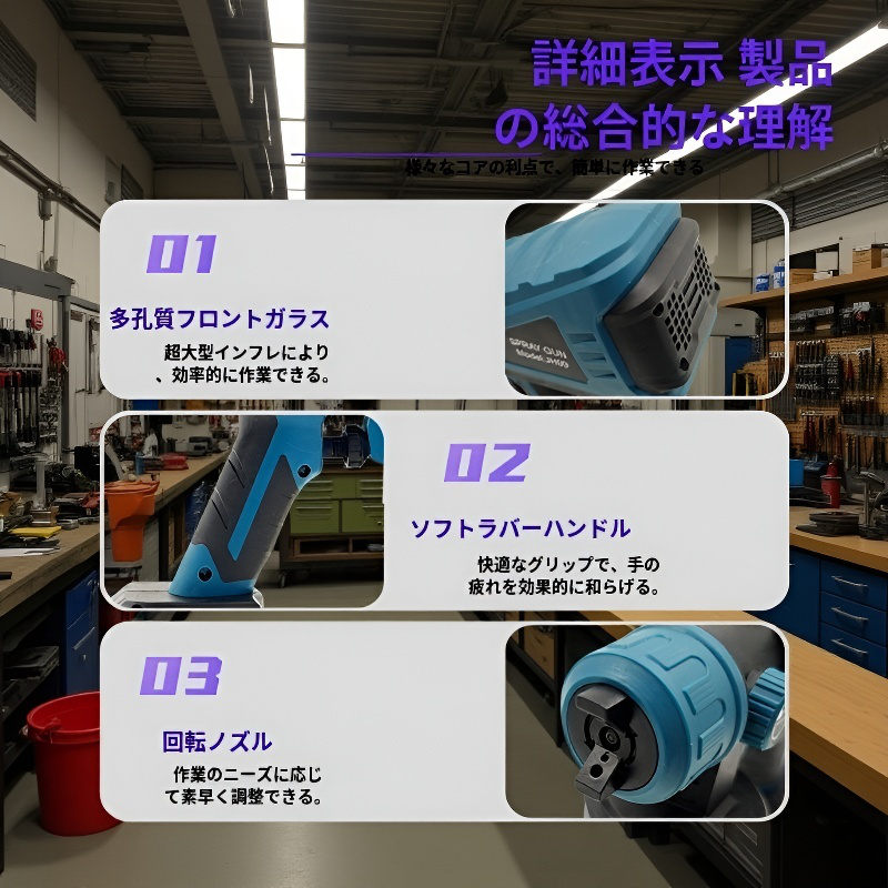 電動スプレーガン カラーボックス梱包 大容量電動スプレーガン カートン梱包