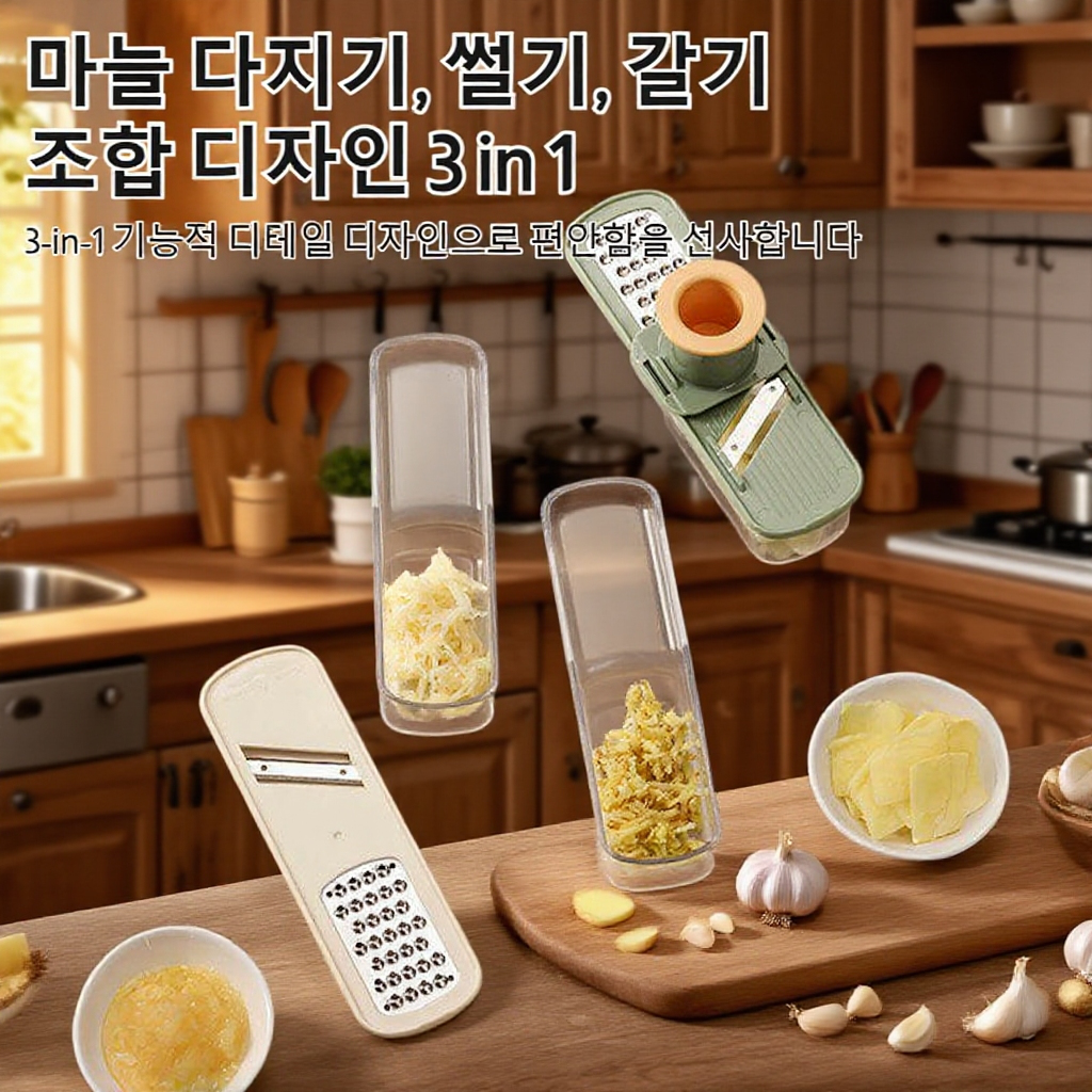 다기능 생강 마늘 슬라이서 & 그라인더