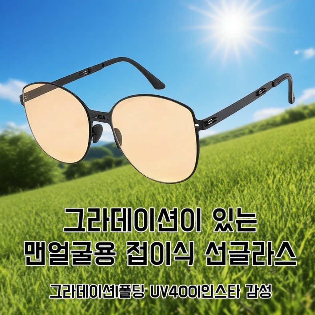 여성 얇은 접이식 그라데이션 선글라스