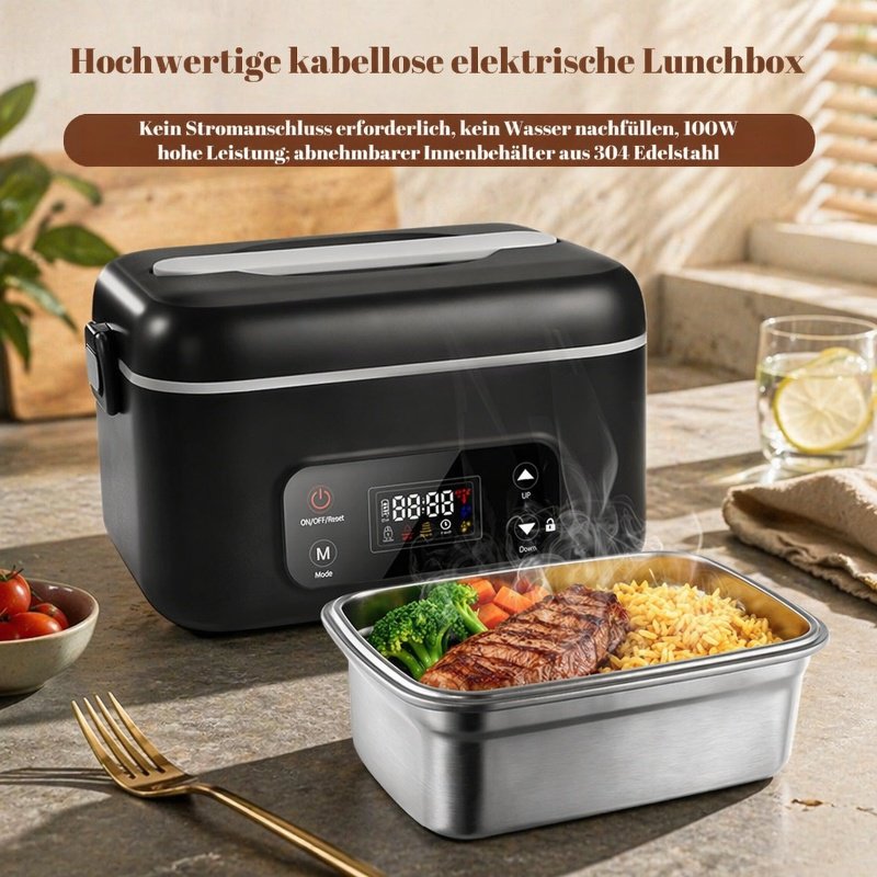 Tragbare Wasserlose Elektrische Warmhalte-Lunchbox, geeignet für USB-Auto