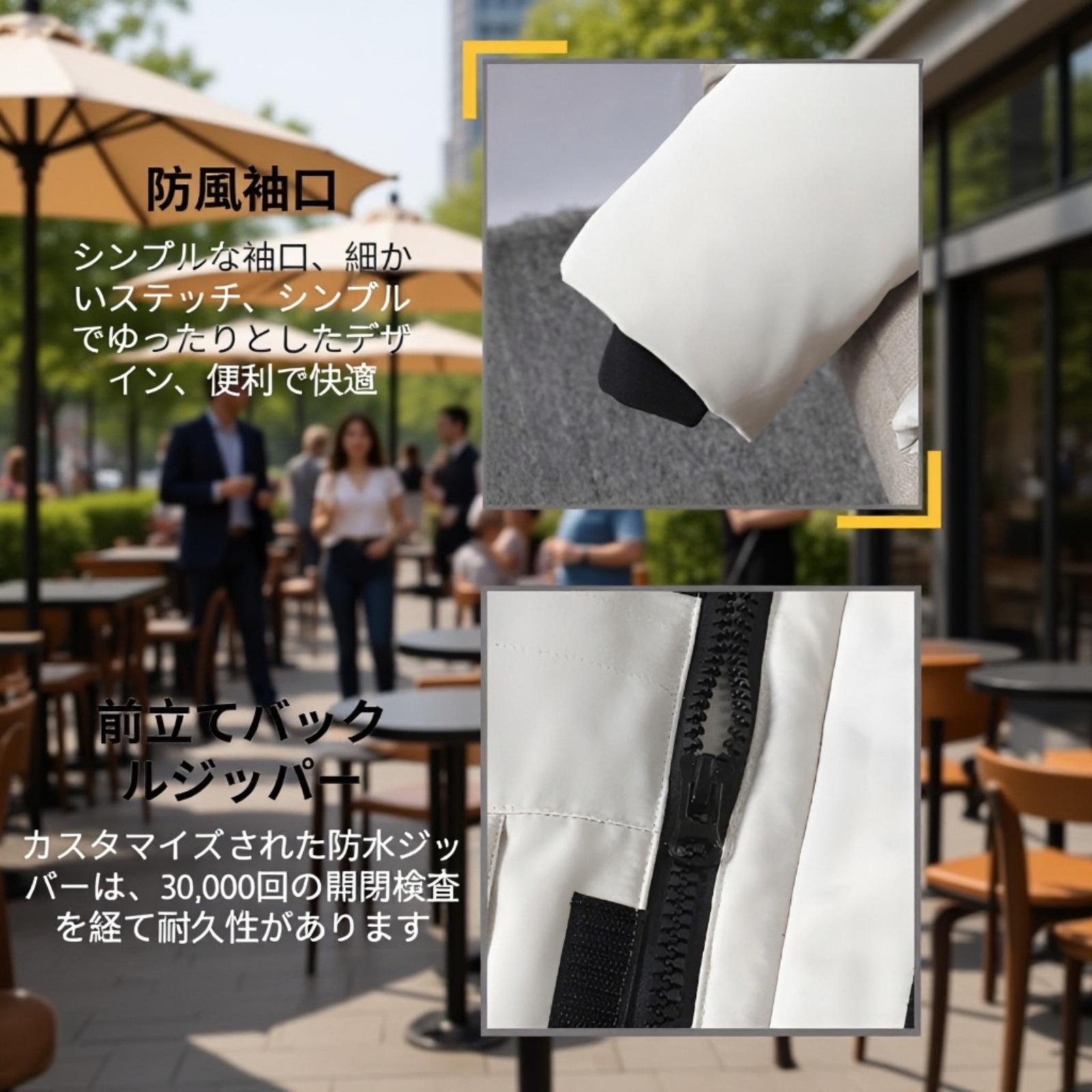 メンズ冬用厚手ショートジャケット・防寒カジュアルコート・毛襟付き