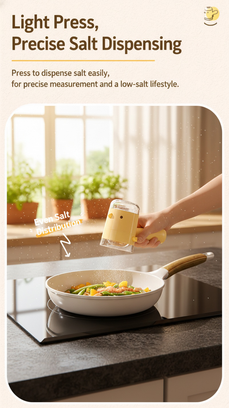 Child-friendly cartoon seasoning container for home