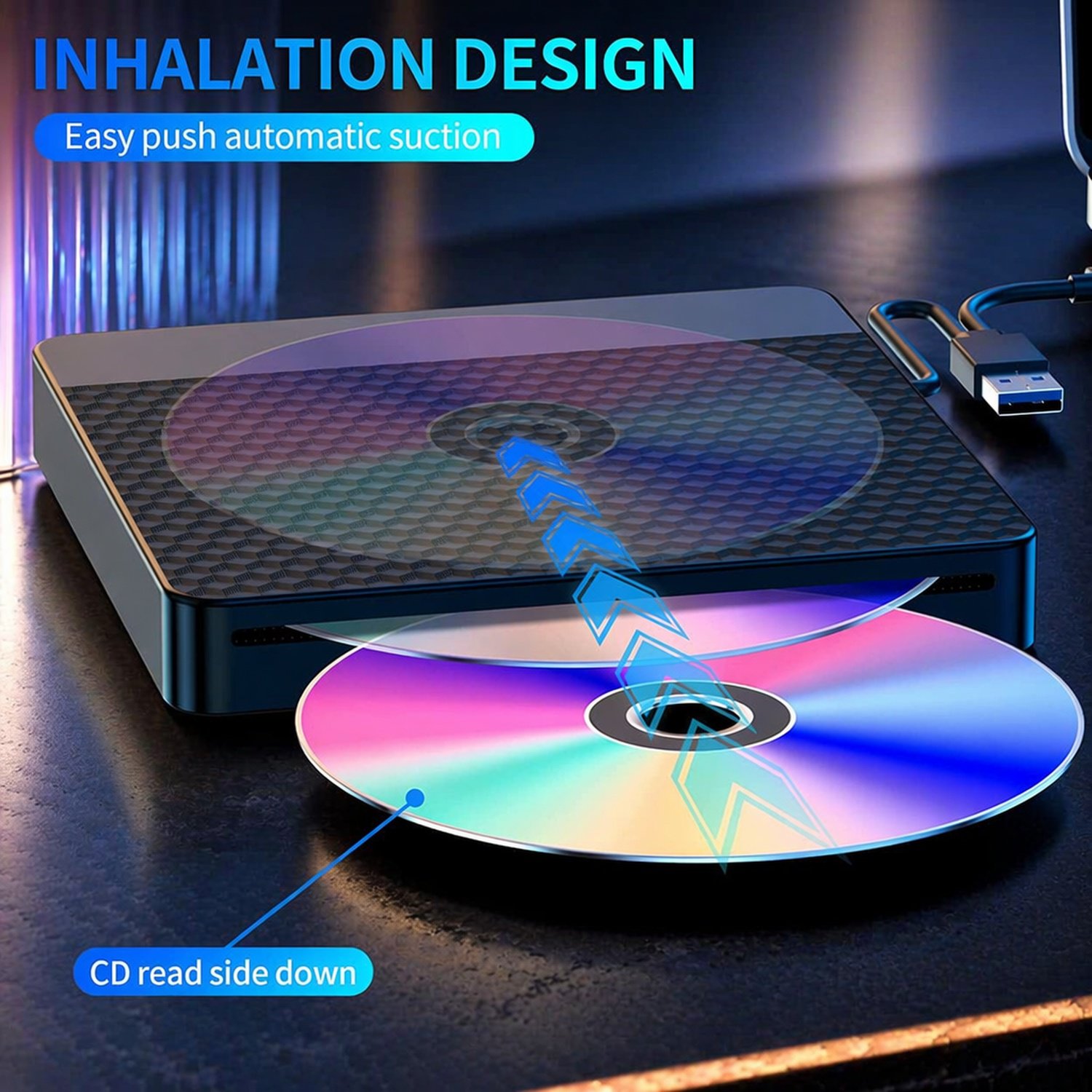 USB-powered external CD burner