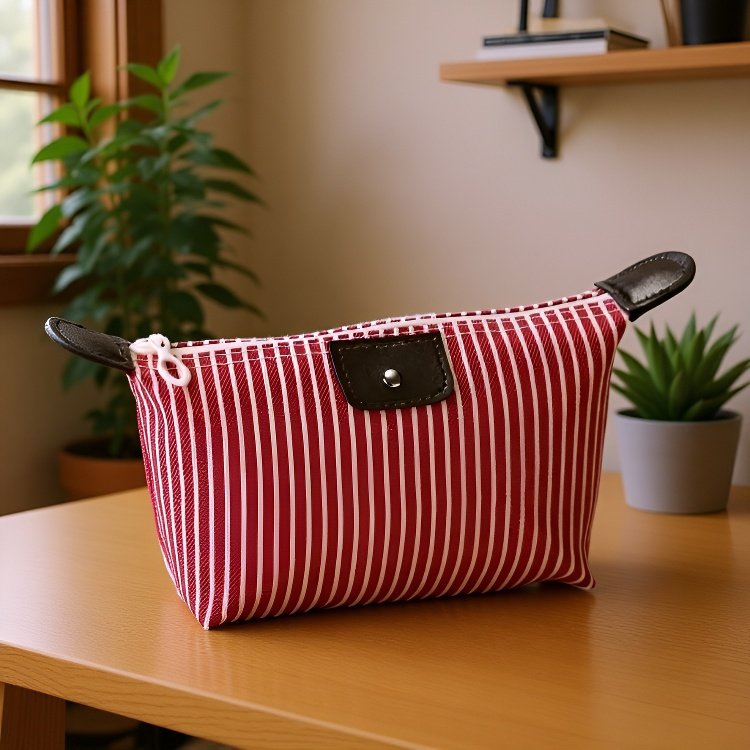 Durable portable makeup storage bag for daily use
