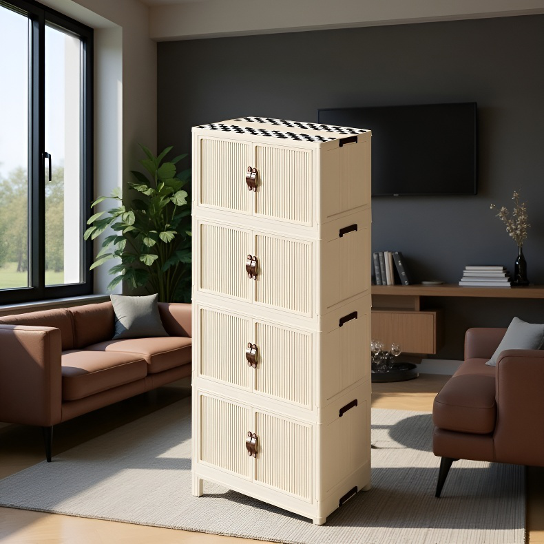 가정용 라지 접이식 수납함 선반 정리함 간식 수납장 사물함 장난감 수납함