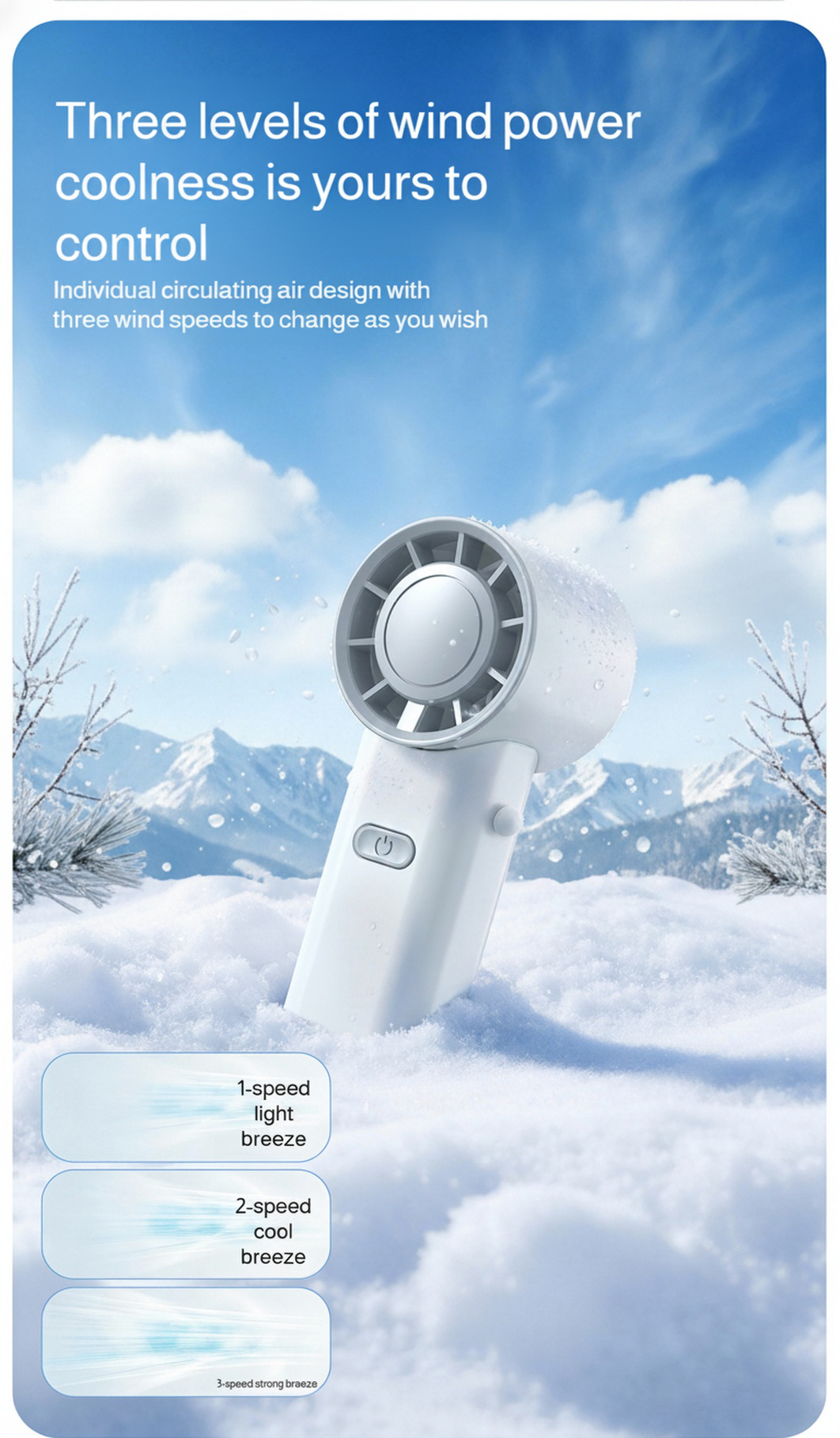 Portable USB Fan with High-Speed Airflow