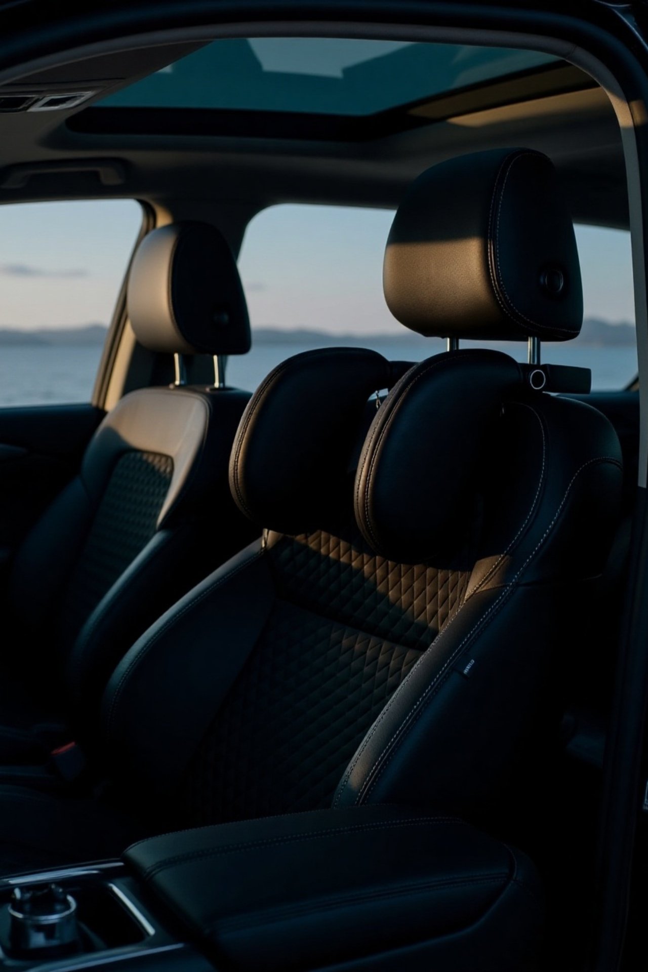 Ganzjahres-Auto-Nackenkissen auf Autositz