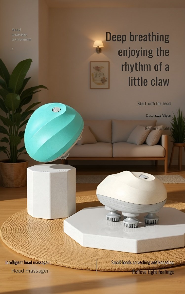 Portable Smart Scalp Massager device close-up