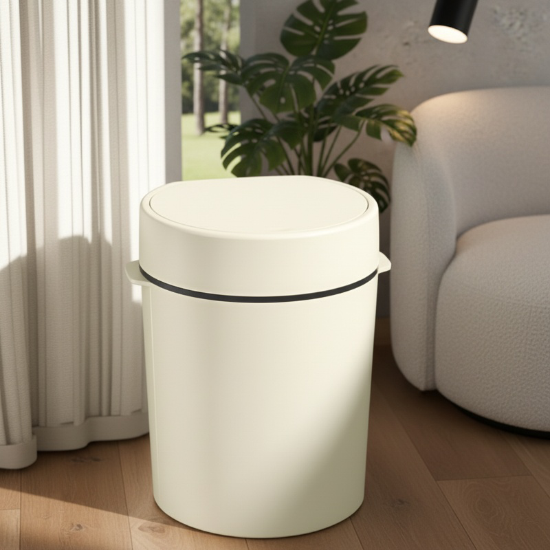 Cubo de basura con espacio de almacenamiento adicional