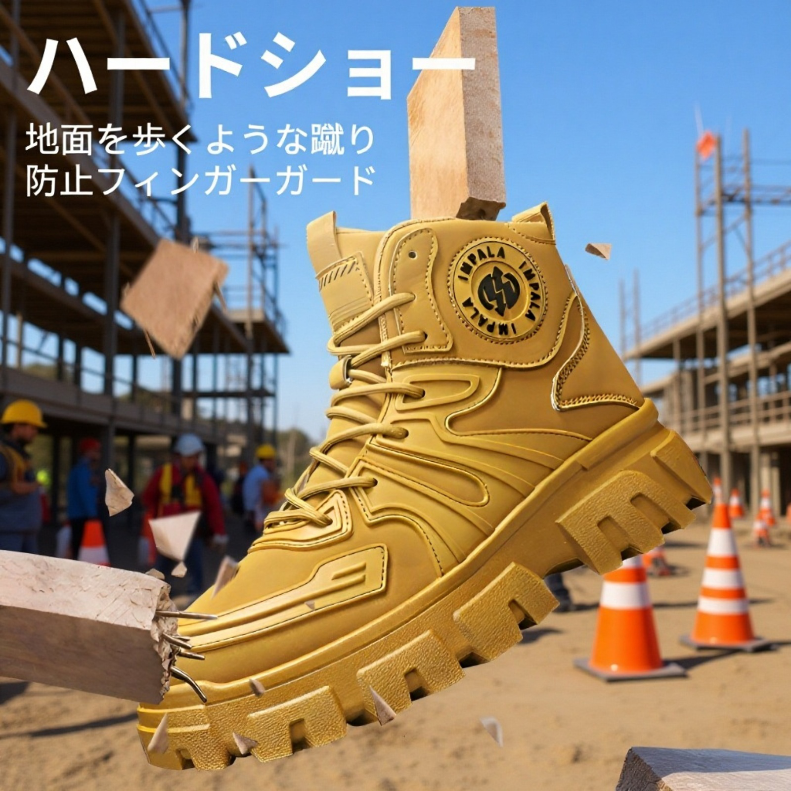 厚底メンズブーツ 秋冬用ハイカットマーチンワークシューズ