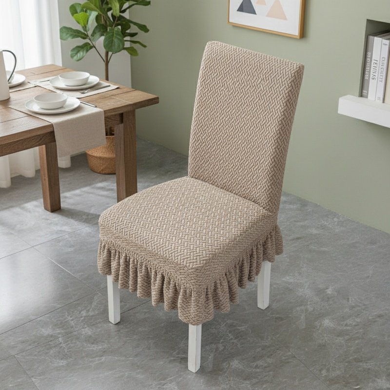 Unique Design Dining Chair Cover, Easy to Clean Non-slip Jacquard Fabric