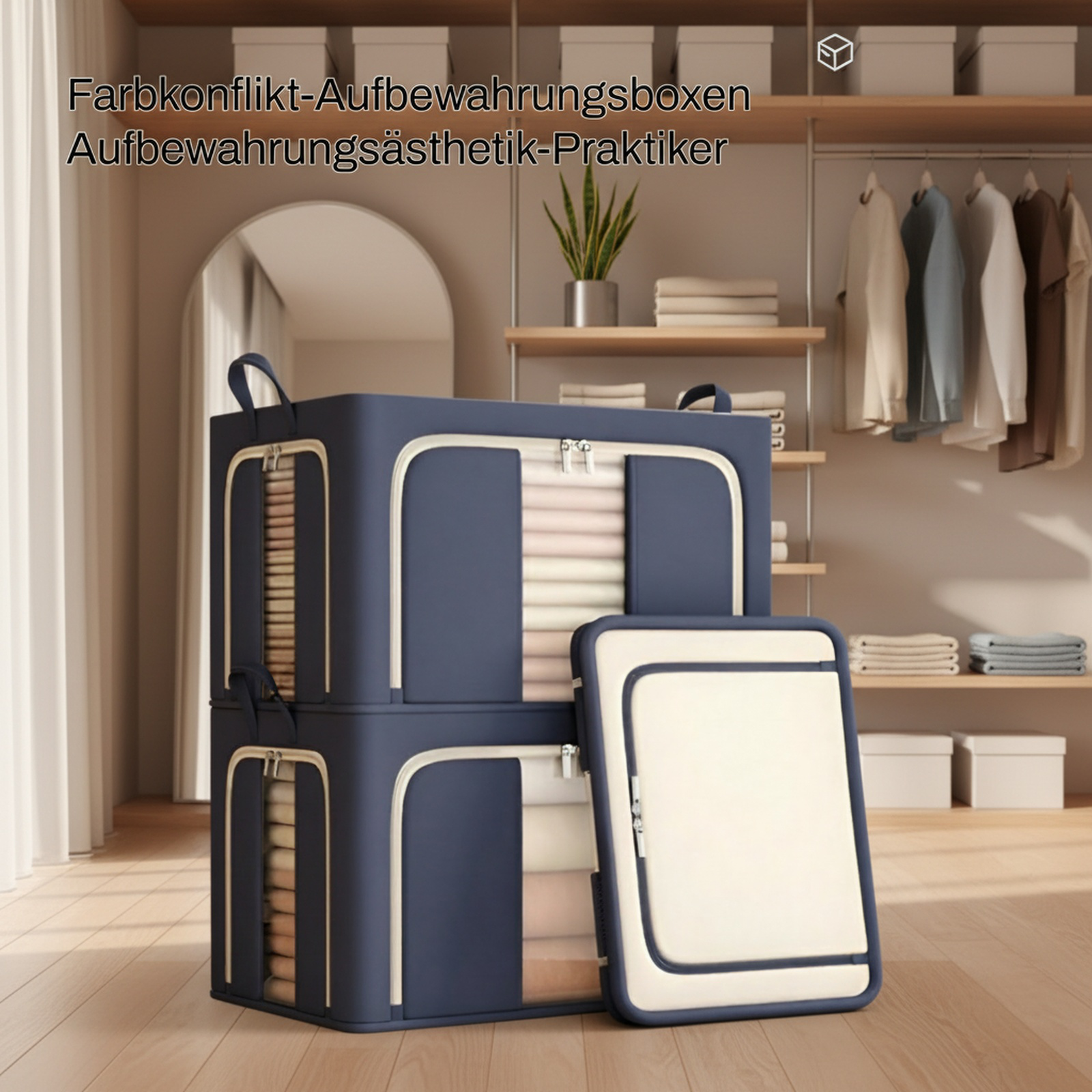 Faltbare Kleidungslagerbox mit viel Platz 