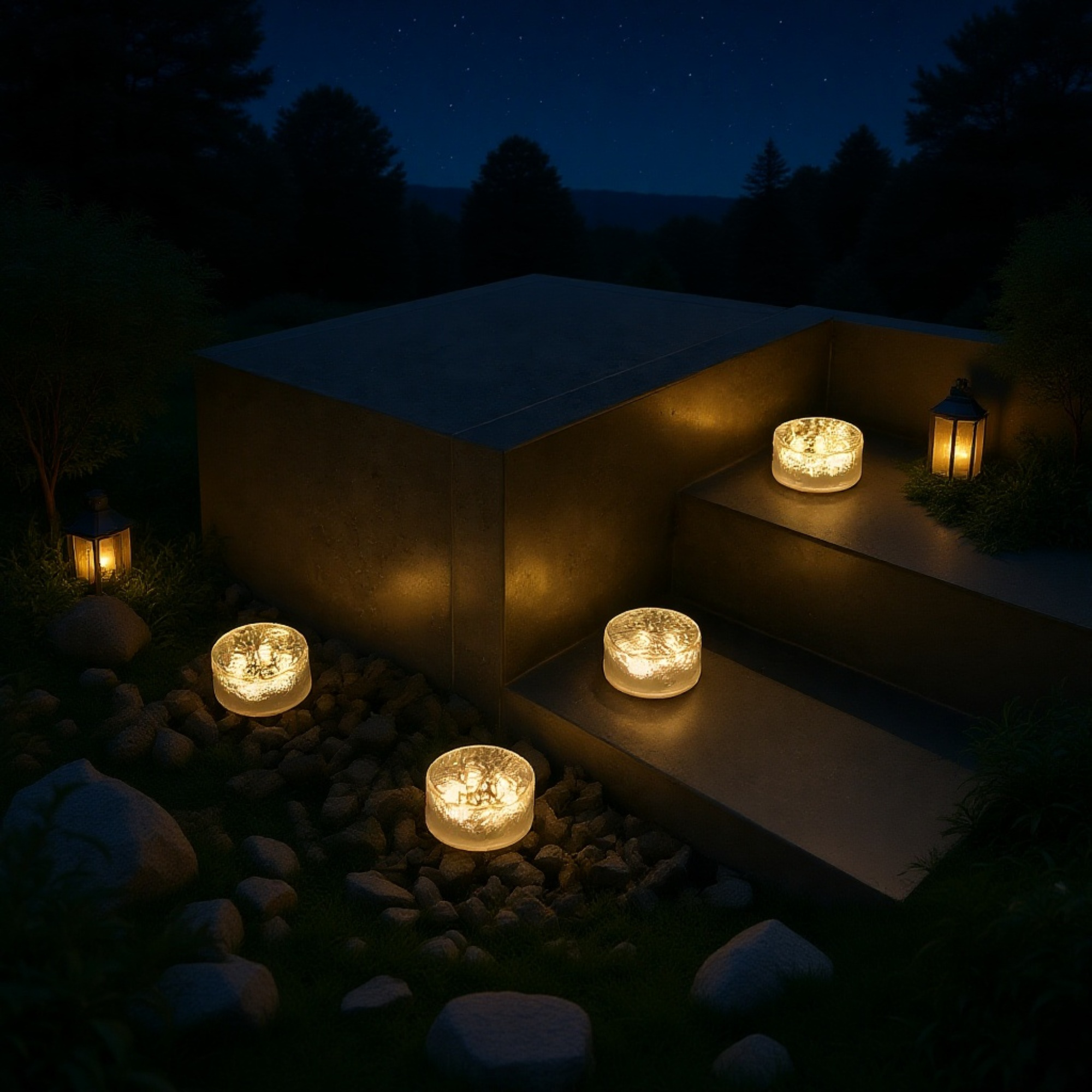 ソーラーガーデンライト 埋め込み式 屋外防水LEDランタン