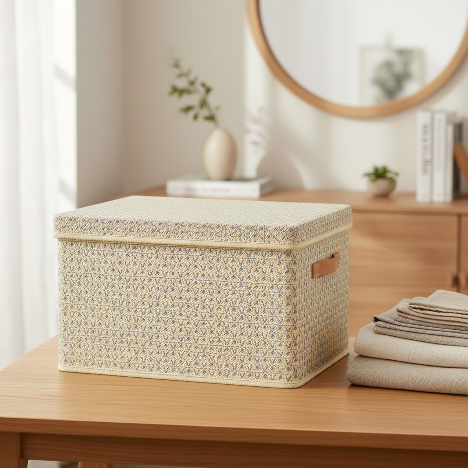 Panier de rangement pour armoire, solution de rangement pour vêtements et couettes