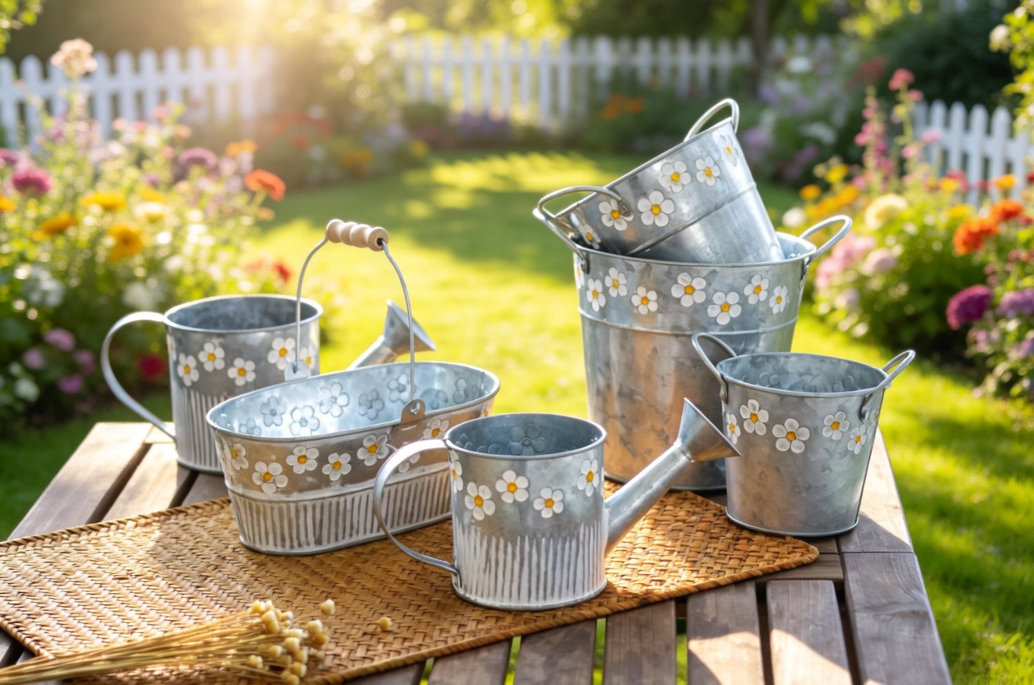 Test de jardí vintage de metall per a decoració exterior