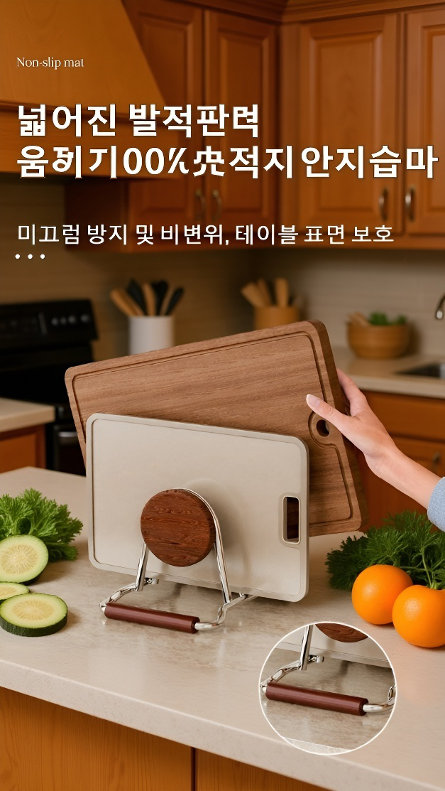 주방 정리에 최적인 스테인리스 도마 및 칼판 거치대