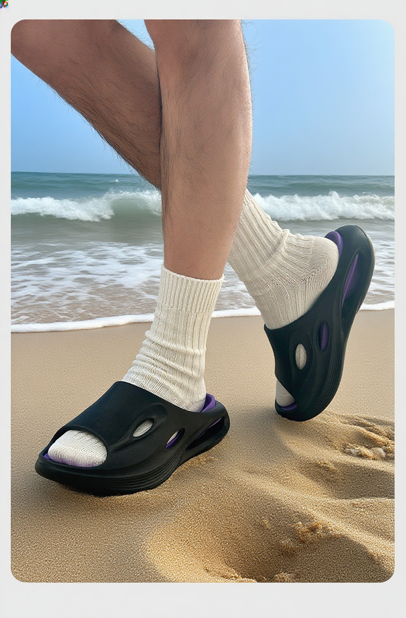 미끄럼 방지 밑창 디테일 남성 샌들