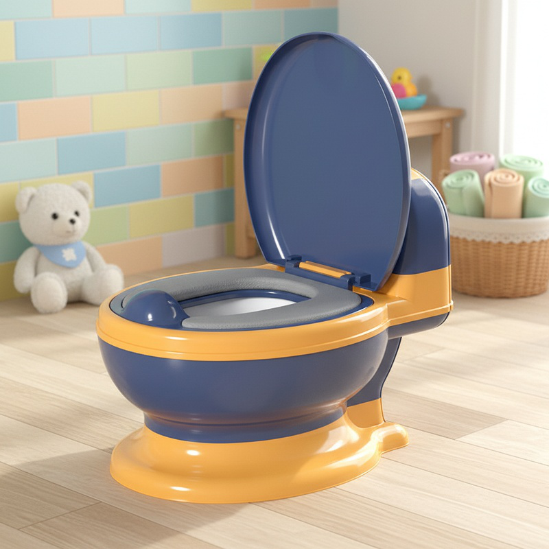 Realistischer Toilettentrainer mit kinderfreundlichem Design