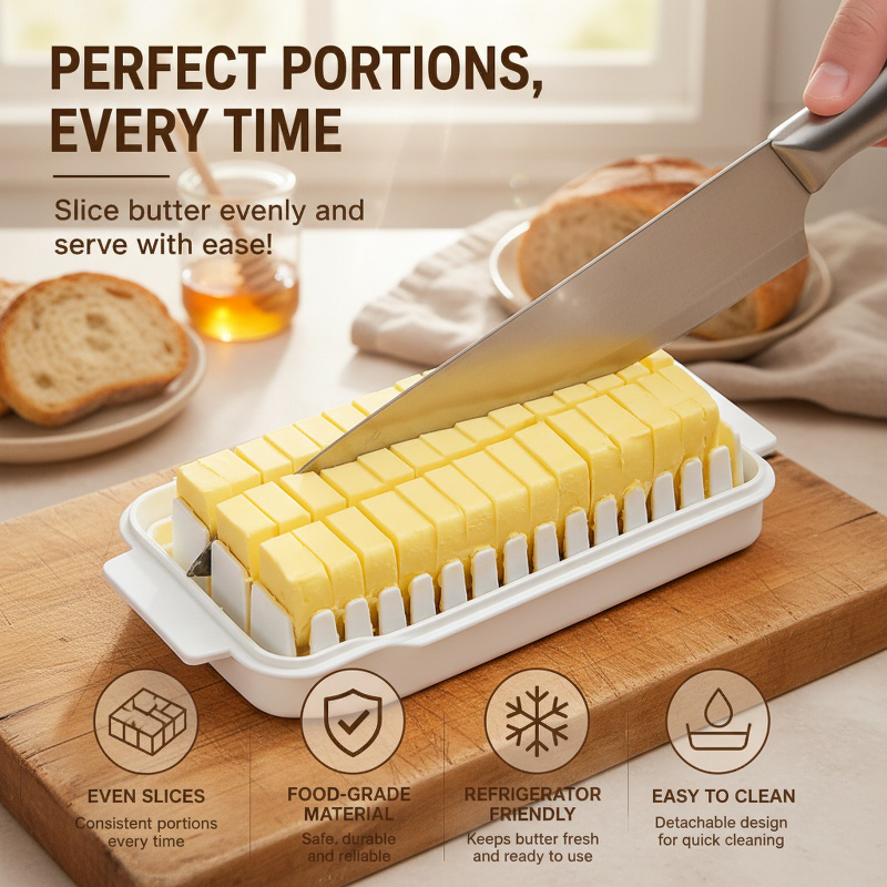 Japanese Style Rectangular Cheese Slice Storage Box with Lid