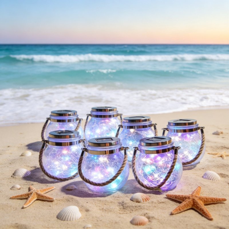 Eco-friendly solar wish bottle lamp for outdoor decor