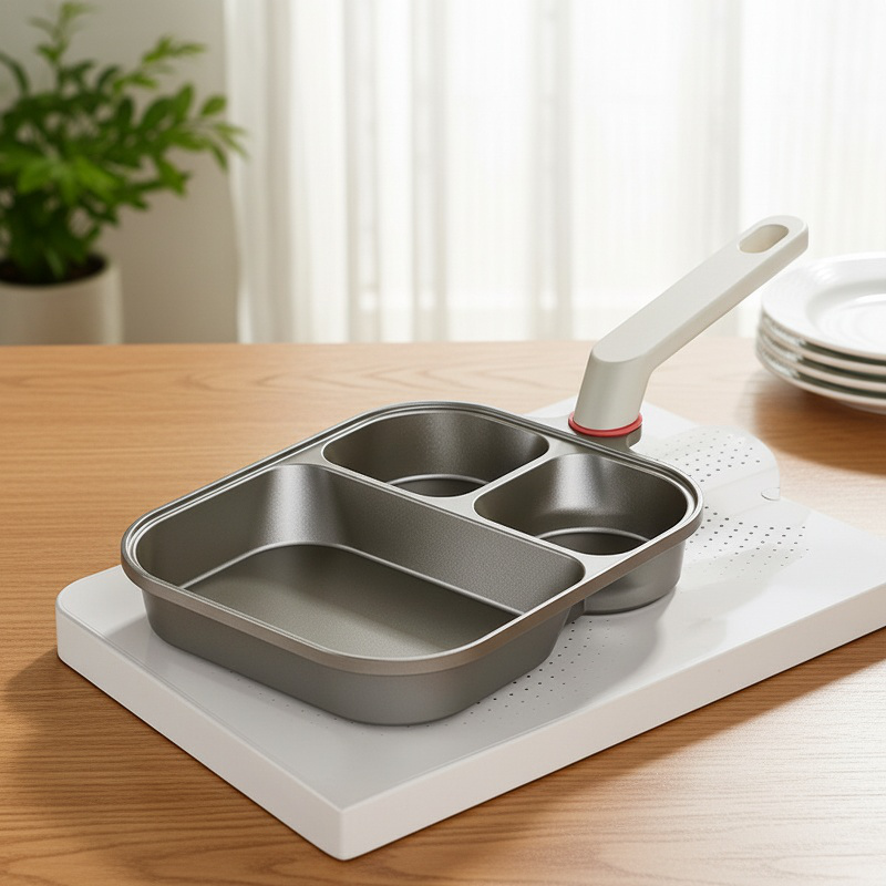 Antihaftbeschichtete Titanpfanne für gesundes Kochen