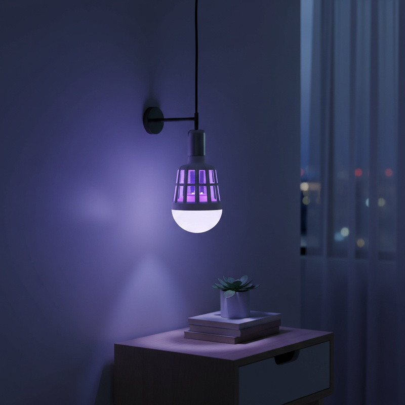 Lampe LED efficace anti-moustiques, solution intérieure